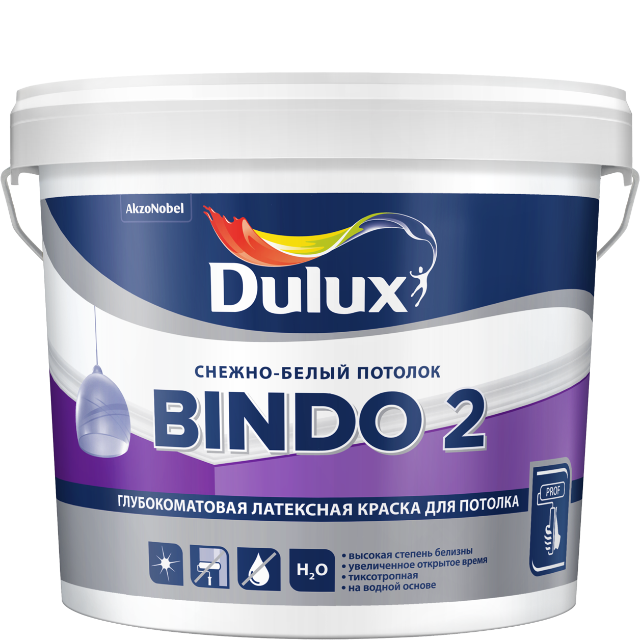 Краска Дьюлакс Биндо-2/Dulux Bindo 2 белоснежная, для потолков и стен купить Коломна, цена, отзывы. Фото N2