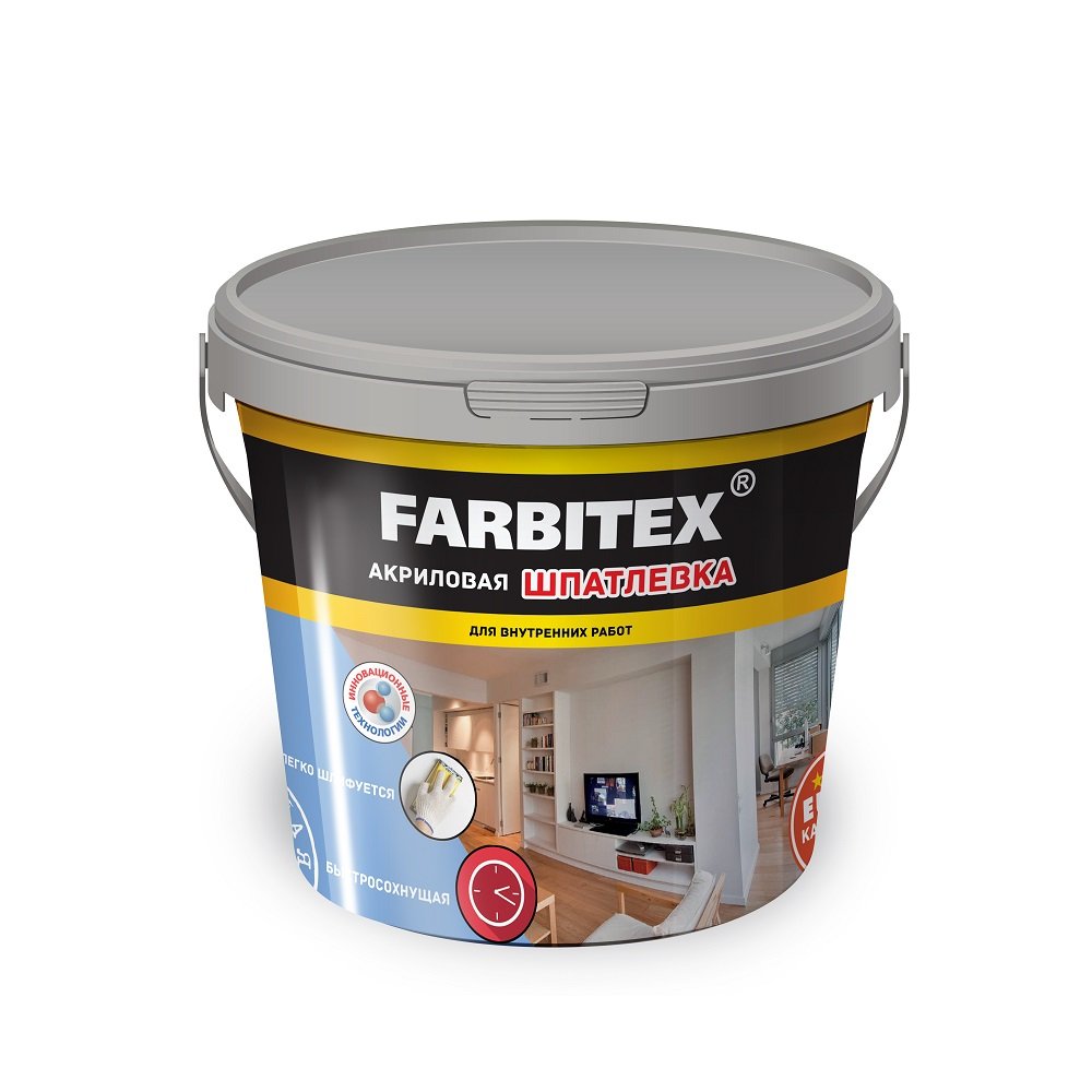 Шпатлевка акриловая Фарбитекс/Farbitex для внутренних работ ( 3,5кг)