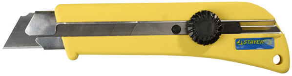 Нож 25мм Стаер с винтовым фиксатором, усиленный корпус