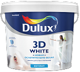 Краска Дьюлакс 3D Уайт Новая/Dulux 3D White матовая моющаяся купить Коломна, цена, отзывы